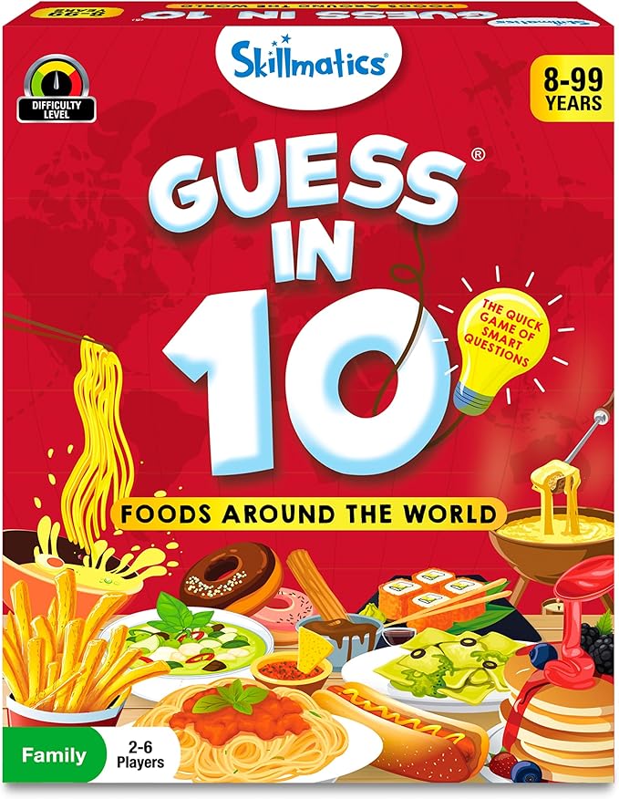 Skillmatics Guess in 10 Foods Around The World, Card Game for Boys, Girls, and Kids Who Love Educational Travel Toys, Board Games, Geography and History, Gifts for Ages 8, 9, 10 and Up