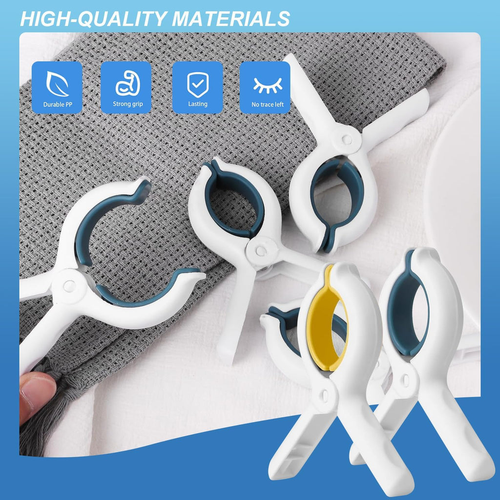 3.7 Inch Towel Clips for Beach Chairs 6 Pack,Beach Towel Clips Great Hold Durable,Durable Especially for Windy Days