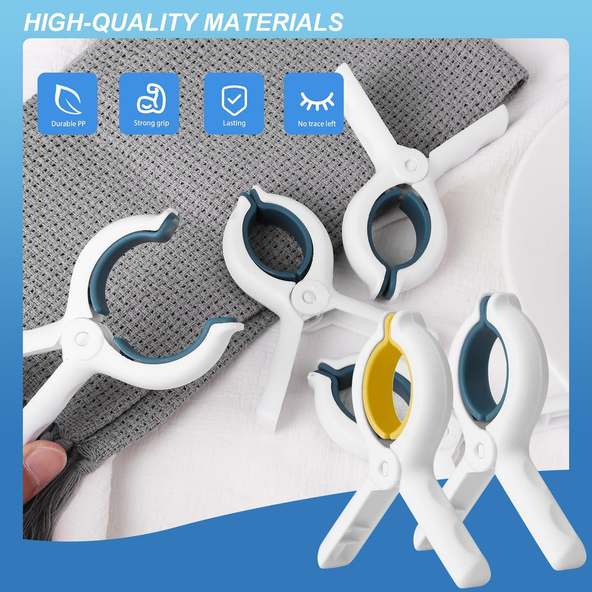 3.7 Inch Towel Clips for Beach Chairs 6 Pack,Beach Towel Clips Great Hold Durable,Durable Especially for Windy Days