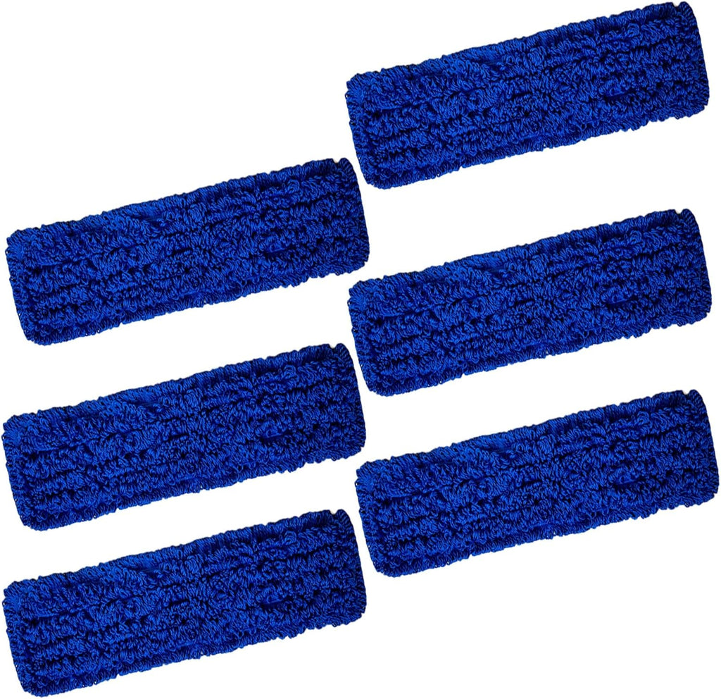 Kleen Handler 24 inch Microfiber Dust Mop | Medium Washable Commercial Mop Head Replacement, Pack of 6