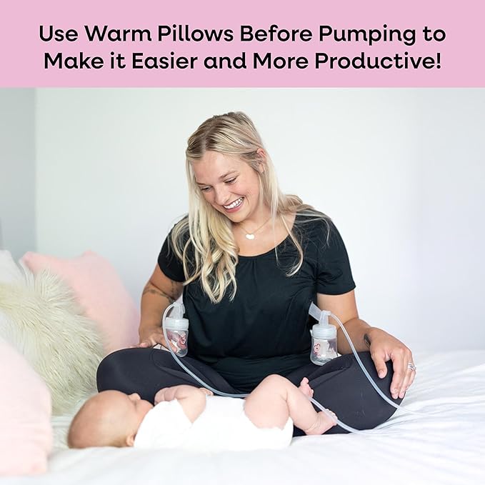 Bamboobies Soothing Nursing Pillows, Daytime Nursing Pads - Reusable, Hot Cold Compress for Breastfeeding- Discreet Leak-Proof Washable Pads for Breastfeeding - 2 Compress Pads, 2 Nursing Pads