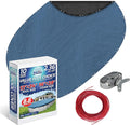 Winter Swimming Pool Cover for 12 ft x 24 ft Aboveground Oval Pool Size, Value Plus Choice Series, Solid Material, Color - Denim Blue, Pool Cover Choice 351224-4CHOICE