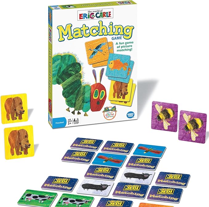 Wonder Forge Eric Carle Matching Game For Boys & Girls Age 3 To 5 - A Fun & Fast Animal Memory Game