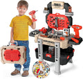 Kids Tool Bench with 138 Realistic Tools, Electric Drill, Stickers - Pretend Play Learning Gift for Boys & Girls Age 3-5