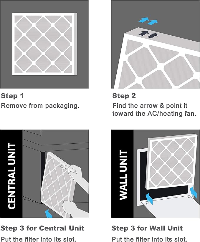 Aerostar 16x16x2 MERV 11, Pleated Air Filter, 16x16x2, Box of 6, Made in the USA