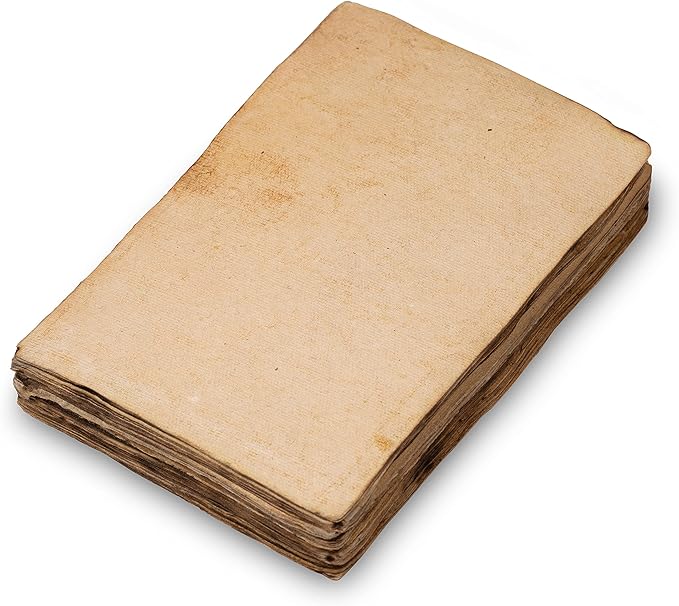 Wanderings Handmade Antique Blank Cards with Slighly Burned Paper Edge - 4"x6" Package of 50 - Mixed Media Cards for Announcements Invitations Crafts - Thick 150 GSM Recycled Paper