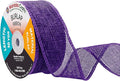 Mandala Crafts Purple Burlap Ribbon 1.5 Inches Wide Jute Ribbons for Crafts - 20 Yds Roll Rustic Burlap Wrap Trim Ribbons for Wreaths Bows Wedding Party Decoration