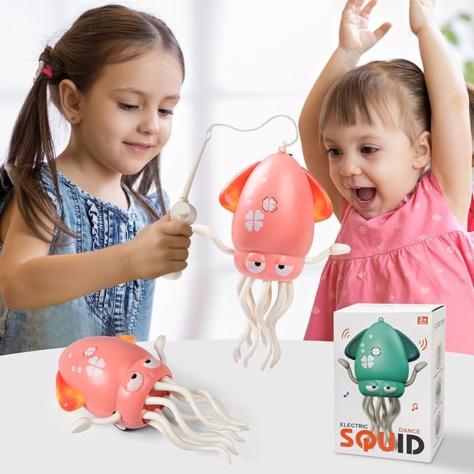 Magic Dancing Octopus Toys, Musical LED Toy, 3 Colors Available (Pink)