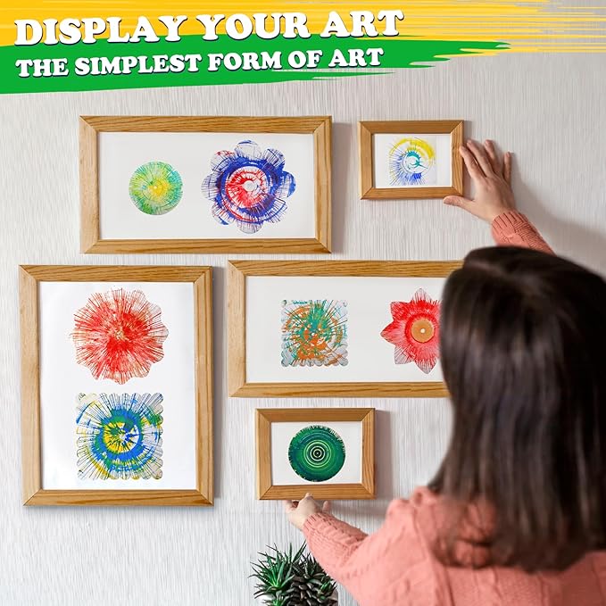 Arts and Crafts for Kids Ages 4-8,Paint Spin Art Machine Kit,Art Craft Set for 6-9 Year Old,Cool Painting Spinner Toys Kits Set,Art Supplies Birthday Gifts for Boy Girl Ages 6 7 8 9 10 11 12 Green