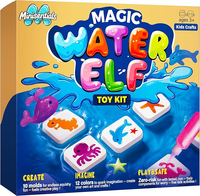Magic Water Elf Toy Kit - Crafts kit for Kids - Arts and Crafts for Girls - Magic Gel Water Pets - Make Your Own Squishies Squishy Maker Toys - Kid Toys Birthday Gifts for Girls Boys Ages 3-12