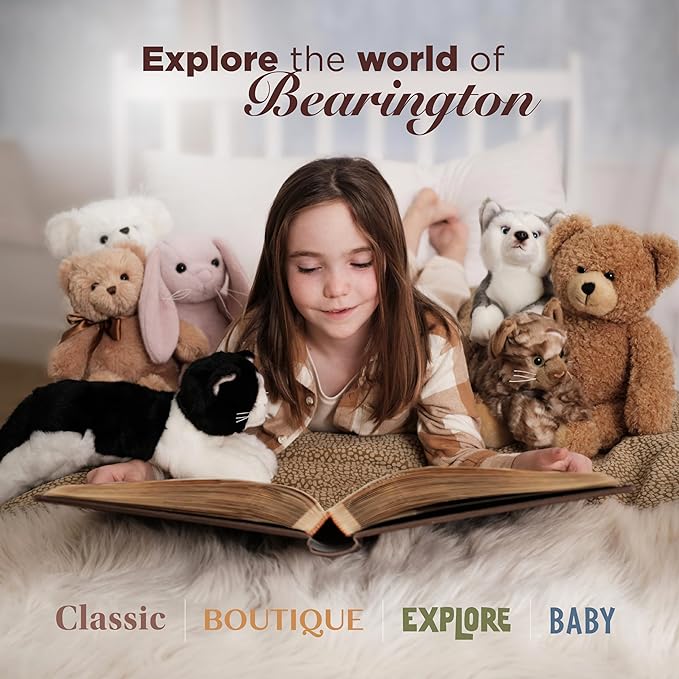 Bearington Collection Baby Lil' Bunny, 5.5 in Plush Bunny Rabbit Stuffed Animal, Soft Baby Rattles and Plush Rings Gift - Newborn Toy