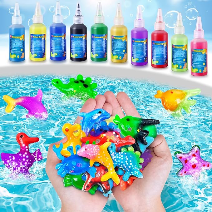 JOPSHEEN Magic Water Elf Toy Kit for Kids - Water Pets with 10 Colors - DIY Squishies Maker Crafts Birthday Gifts for Boys and Girls