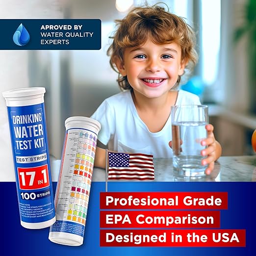 All-New 20 in 1 Drinking Water Testing Kit 120 Strips, Home Tap and Well Water Test Kit for Hardness, Lead, Iron, Copper, Chlorine, Fluoride
