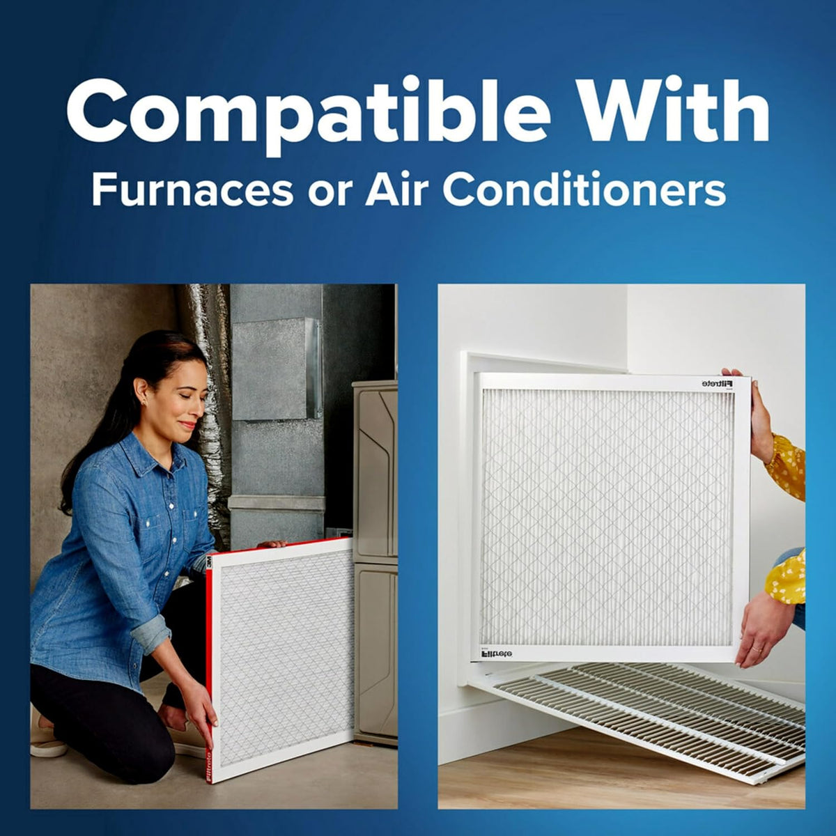 Filtrete 20x23x1 AC Furnace Air Filter, MERV 11, MPR 1000, Micro Allergen Defense, 3-Month Pleated 1-Inch Electrostatic Air Cleaning Filter, 4 Pack