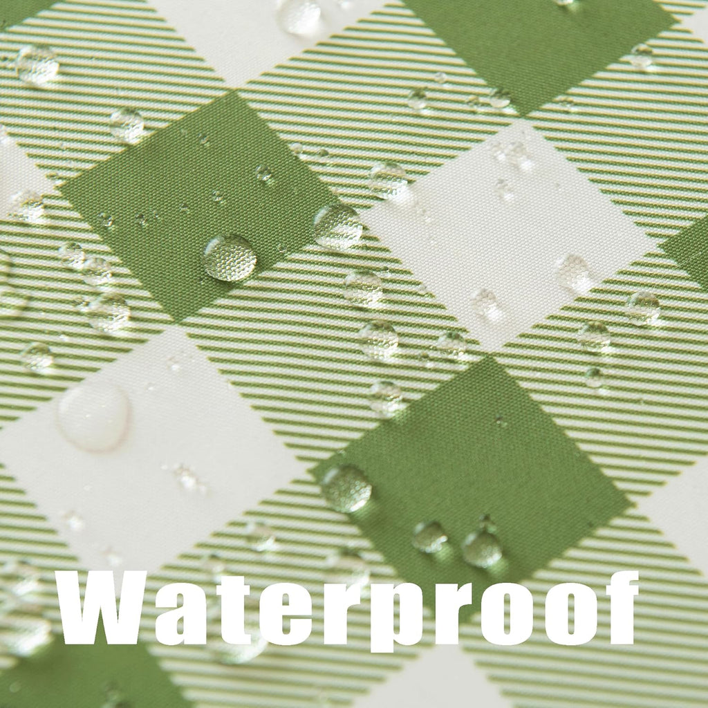 Waterproof Plaid Tablecloth Fabric - Square 58x58 Inch Classic Gingham Checker Table Cloth for Indoor/Outdoor Use - Buffalo Table Cover for Picnics, BBQs, and Parties