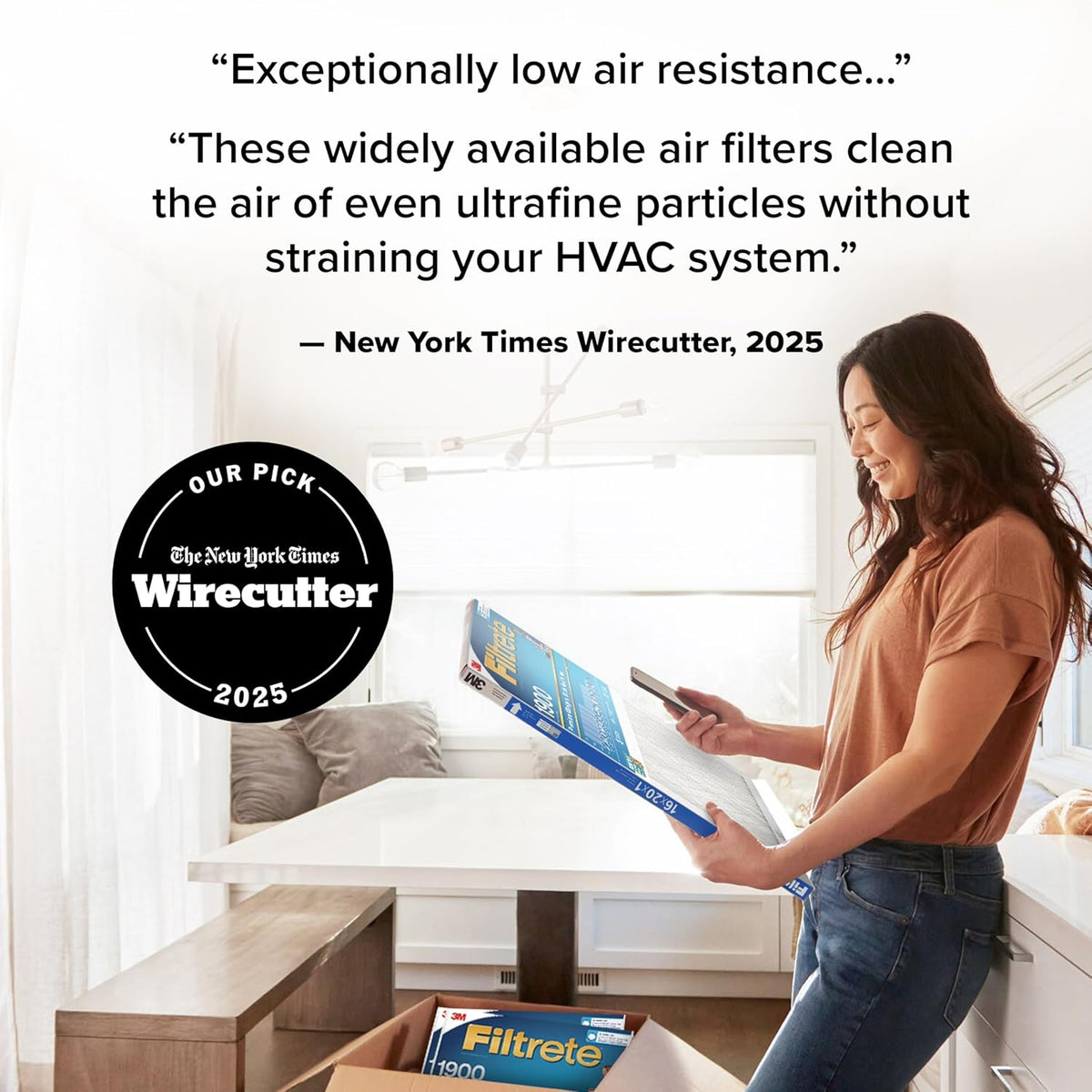 Filtrete 12x20x1 AC Furnace Air Filter, MERV 13, MPR 1900, Premium Allergen, Bacteria & Virus Filter, 3-Month Pleated 1-Inch Electrostatic Air Cleaning Filter, 6-Pack (Actual Size 11.81x19.81x0.78 in)