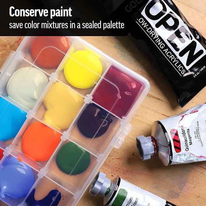 OPEN Slow-Drying Acrylics by GOLDEN, Cobalt Teal, 2 fl oz. tube, Professional Acrylic Paint, Semi-Opaque