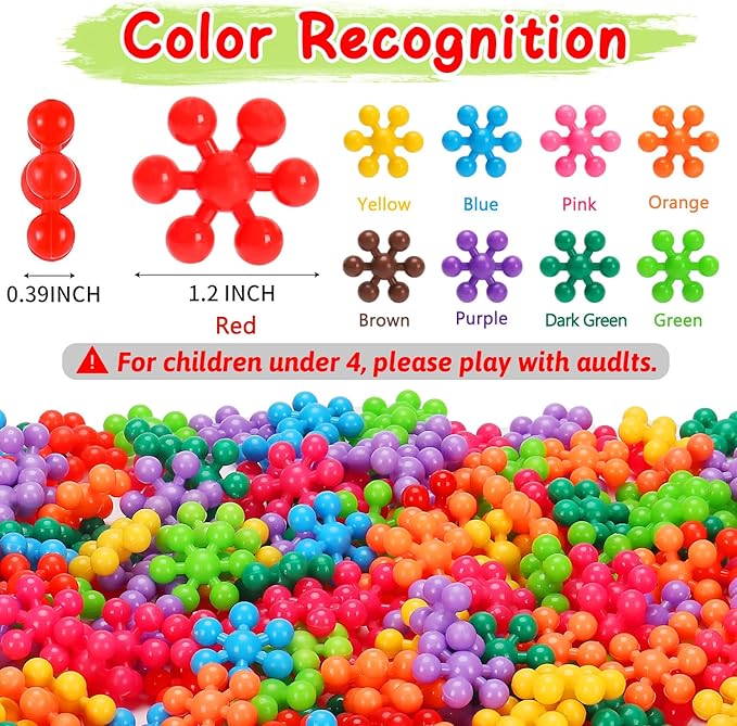 Kids Building STEM Toys for 3 4 5 6+ Year Old Boy Girl Birthday Gift, 300PCS Educational Interlocking Discs Building Blocks for Kids Ages 3-5 4-8 5-7 Preschool Classroom Manipulatives Creative Games