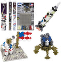 PLUS PLUS - Apollo 11 Space Playset Bundle - Space Mini Maker Tubes and Baseplate Builder - Construction Building STEM | STEAM Toy, Interlocking Mini Puzzle Blocks for Kids