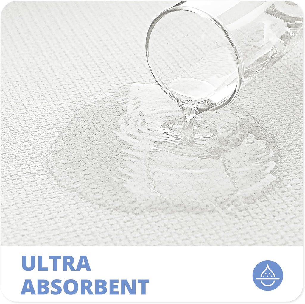Bath Mat,Ultra Thin Bathroom Rugs,Rubber Bath Mats for Bathroom,No Slip Bath Rugs,Quick Dry,Machine Washable,Low Pile,Absorbent,Shower Outside,Sink,Home Decor Accessories.White,1'8"x2'8"(20x32inch)