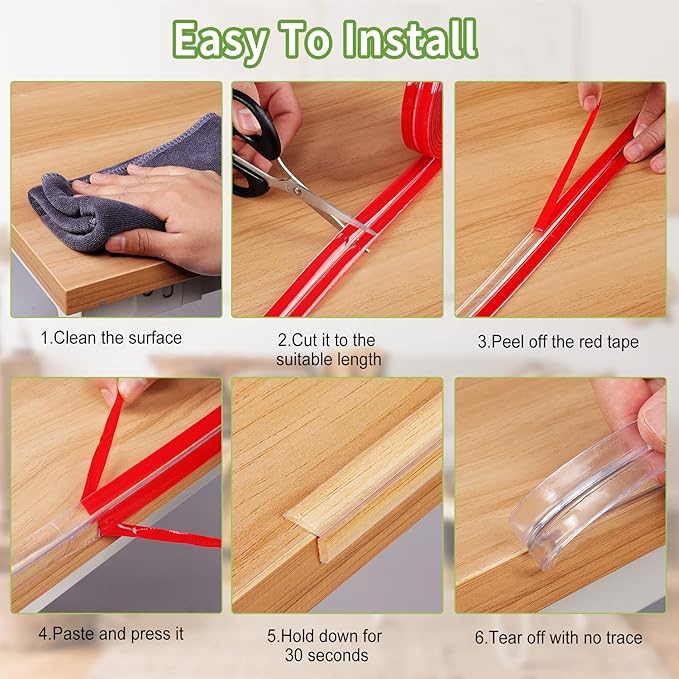 BabySafe Edge Protector Strip: Table Corner Guards for Baby Furniture & Fireplace, 3.3ft(1m)