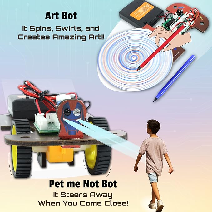 Butterfly EduFields 5in1 STEM Robotics kit | Robot Toys for Kids Ages 8 9 10 11 12 Years Old Boys Girls | Electronics Sensor Modules | No Coding Required | Birthday Gift for Kids Ages 8+