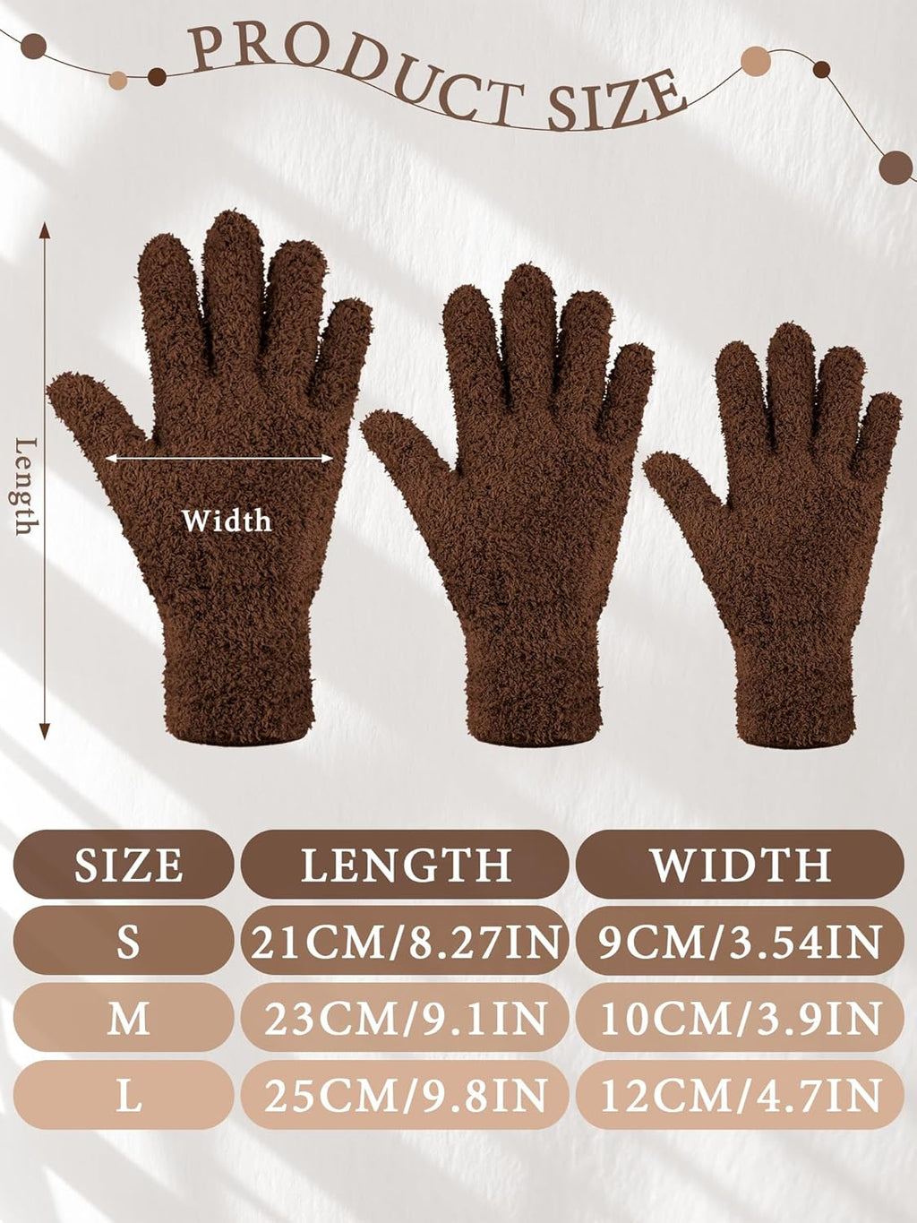 Patelai 3 Pairs Microfiber Plant Dusting Gloves Leaf Cleaning Gloves for Indoor Plants, Blinds, Furniture, House(Medium,Black, Brown, Dark Brown)