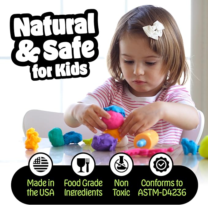 Hygloss Play Modeling Dough for Kids – Safe & Non-Toxic Sensory Dough for Arts and Crafts – 1 lb Tub – Play Clay for Toddler Activities, Preschool Classroom Must-Haves – Blue Color, Unscented