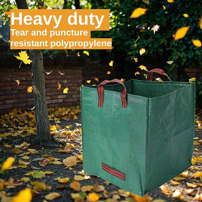 Heavy Duty 33-Gallon Leaf Bag – Reusable Standable Yard Waste Bag with Reinforced Handles, Foldable for Spring Cleanup, Lawn, Garden, Camping & Debris Collection