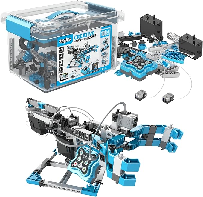 Engino Maker Pro Robotized 100 Models Set, Building Toys for Kids 10+, Discovering STEM Robotics, Engineering Kit, Coding STEM Project, Gift for Boys & Girls