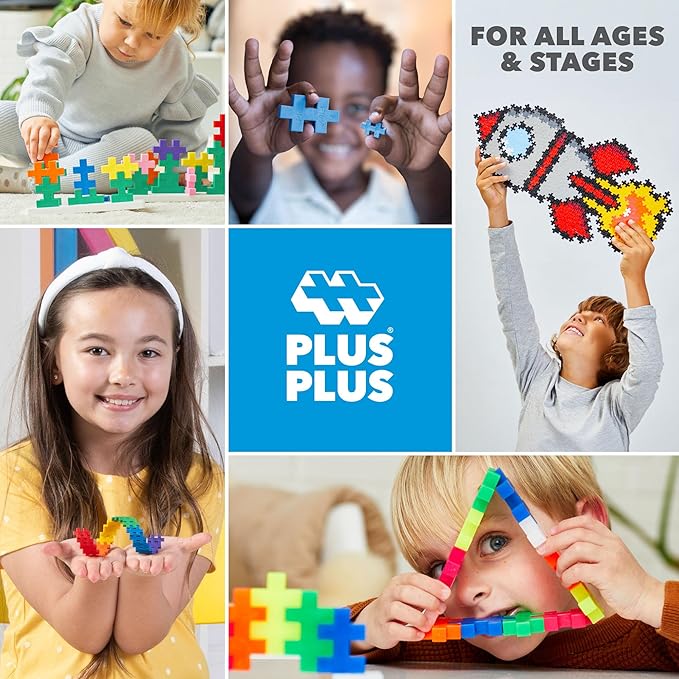 PLUS PLUS - Learn to Build Vehicles, 360 Pieces - Construction Building Stem / Steam Toy, Interlocking Mini Puzzle Blocks for Kids