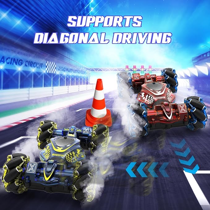 Remote Control Gesture Sensor Toy Cars Drift Twist Car 360° Rotate Off-Road Vehicle with Light Music for 6 7 8 9 10 11 12 Years Old Kids Birthday Xmas Gift