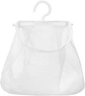 Cabilock 2pcs Multi-functional Hanging Mesh Bag Breathable Laundry Storage Bag for Bathroom Kitchen Clothespin Holder Fruit and Vegetable Pouch Hanging Organizer for Home Use