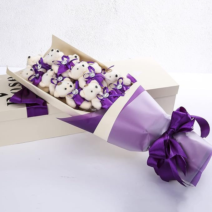 LIUYAXI Purple Double Faced Satin Ribbon, 3/8" X Continuous 100 Yards, Ribbons Perfect for Gift Wrapping Bows Bouquet Wedding Decor DIY Craft and More