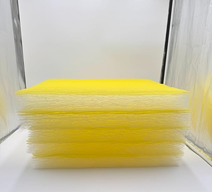 Paint Booth Exhaust Fiberglass Filter Pad (US Manufacturer), Heavy-Duty Paint Arrestor for Spray Booth (100/case, 24" x 24")