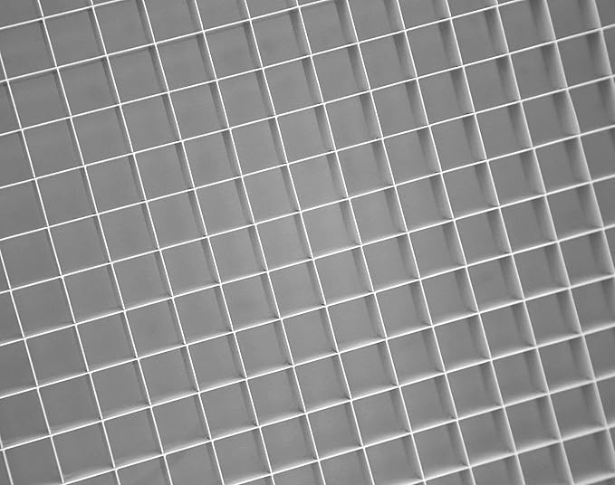 HVAC Premium 14'' x 34'' Cube Core Eggcrate Return Air Filter Grille for 1'' Filter - Aluminum - White [Outer Dimensions: 16.5'' x 36.5]