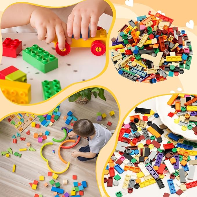 PATIKIL 370 Pcs Flat Blocks Bulk, 1x2 Square Dark Gray Classic Tiles Smooth Surface Mini Building Blocks Accessories Compatible Bricks Kits for Building Floor Walls Mosaic Pixel Arts