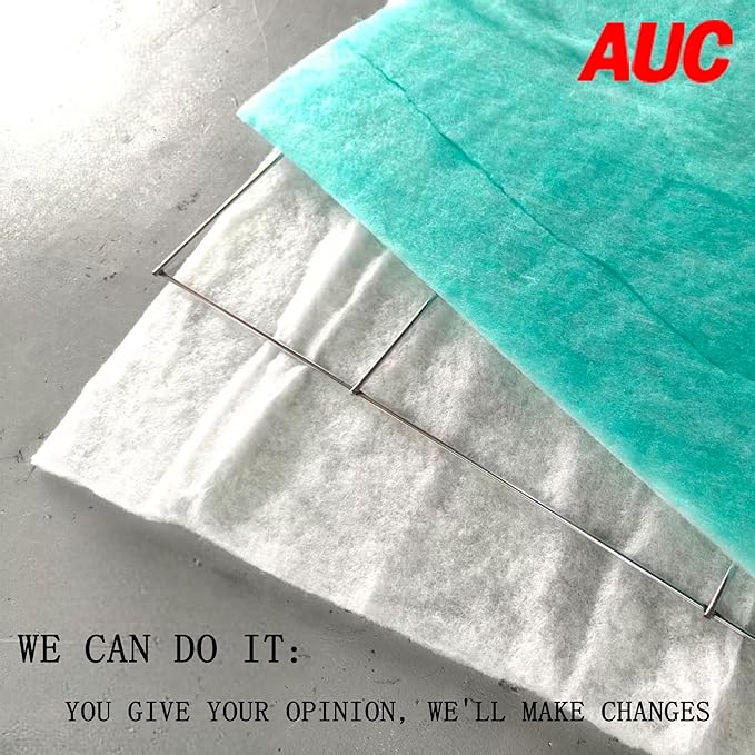 AUC Paint Booth Tacky Intake Filter Pad Series 55, 20" x 20" (24/case) Spray Booth Intake Filter with Internal Wire Support Frame