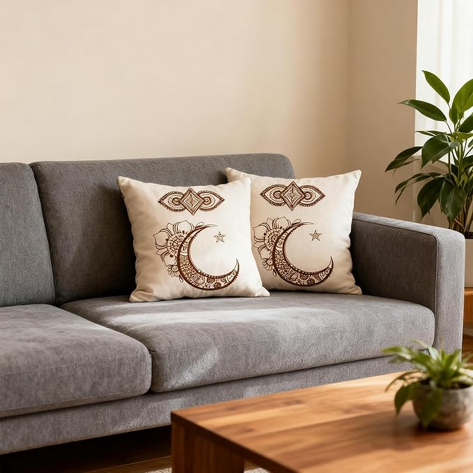 TIAMECH A4 Reusable Palace Moon Flower Stencil for Painting - Totem Layering Template, DIY Wall Art, Wood Furniture, Scrapbook & Crafts (8.3x11.7inch)