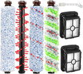 Replacement Parts for Bissell CrossWave Vacuum 1785A 2306A 1785R 1785 2306 2551 Brush Roll 1868 and Replacement Filters 1866, Compare to Part 1608683, 160-8683, 1608684 LUXRILIX