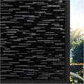 rabbitgoo Blackout Window Film, Sun Blocking Privacy Film for Room Darkening, Removable Black Out Vinyl Cover Tint for Home Day Sleep, Anti-UV Frosted Glass Clings, Black, 17.5 x 157.4 Inches