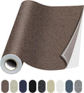 Fabric Repair Patches, 17X79 Inch Linen Repair Tape Self-Adhesive Fabric Patches Durable, DIY Large Linen Tape for Sofa, Couches, Furniture, Chair, Clothing （17X79 Inch, Brown）