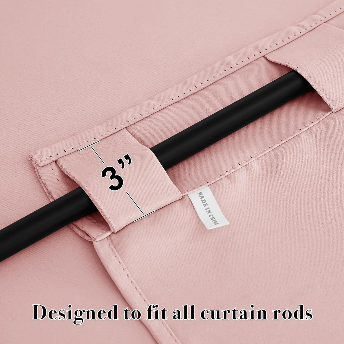 RYB HOME Blackout Curtains for Bedroom, Small Windows Shades Thermal Insulating Privacy Drapes for Living Room Classroom Kitchen Bathroom Dining, Wide 42 x Long 36 inch, Peach Blush, 2 Panels