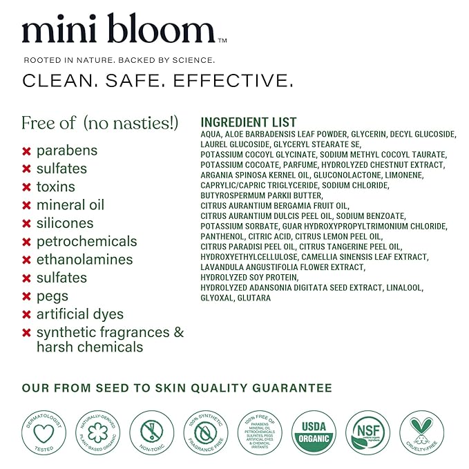 Fresh N’ Clean 2-in-1 Hair + Body Wash | Shampoo Sulfate-Free | Baby & Kid Safe | Gently Cleanses Head to Toe w/Aloe leaf, Chamomile extract, Lavender & Botanicals 16.6 oz