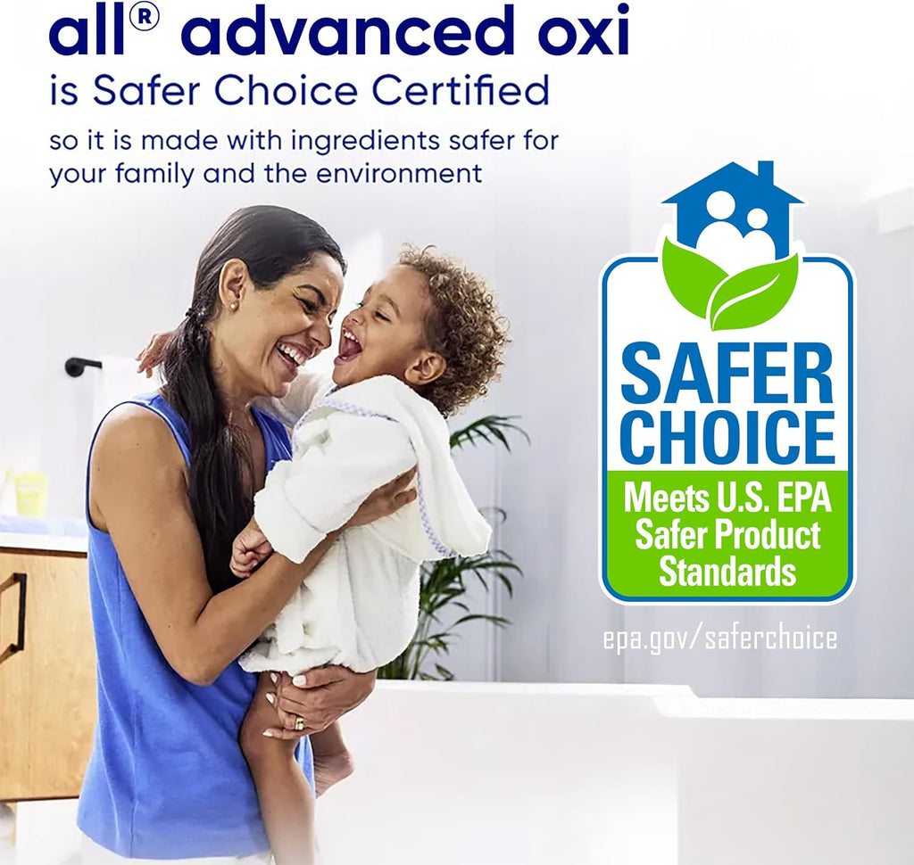 all Liquid Laundry Detergent, Free Clear for Sensitive Skin with OXI, Unscented and Hypoallergenic, 2X Concentrated, 90 Loads