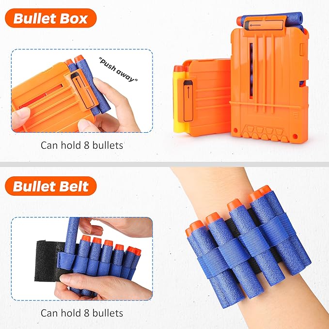 Kids Tactical Vest Kit for Nerf Guns Series with Refill Darts,Dart Pouch, Reload Clips, Tactical Mask, Wrist Band and Protective Glasses,Nerf Vest Toys for 4 5 6 7 8 9 10 11 12 Year Boys(2 Pack)