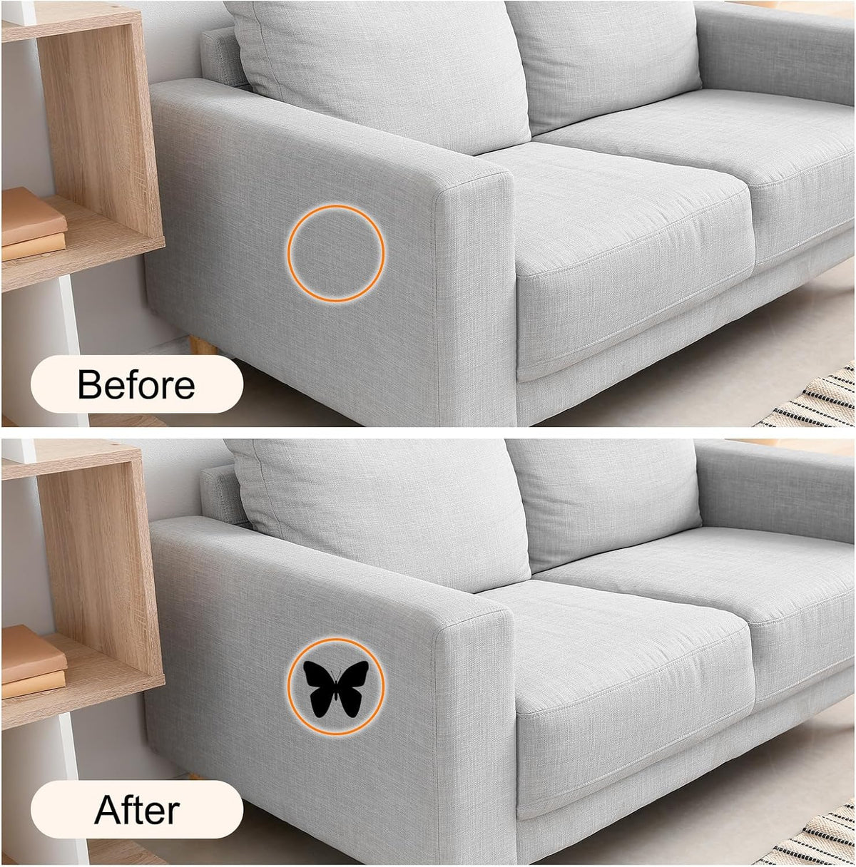 Repair Patches Repair Tape Self-Adhesive DIY Repair Patch Linen Gear Patch for Sofa, Furniture, Chair, Clothing,Tents,17x79 Inch,Light Khaki