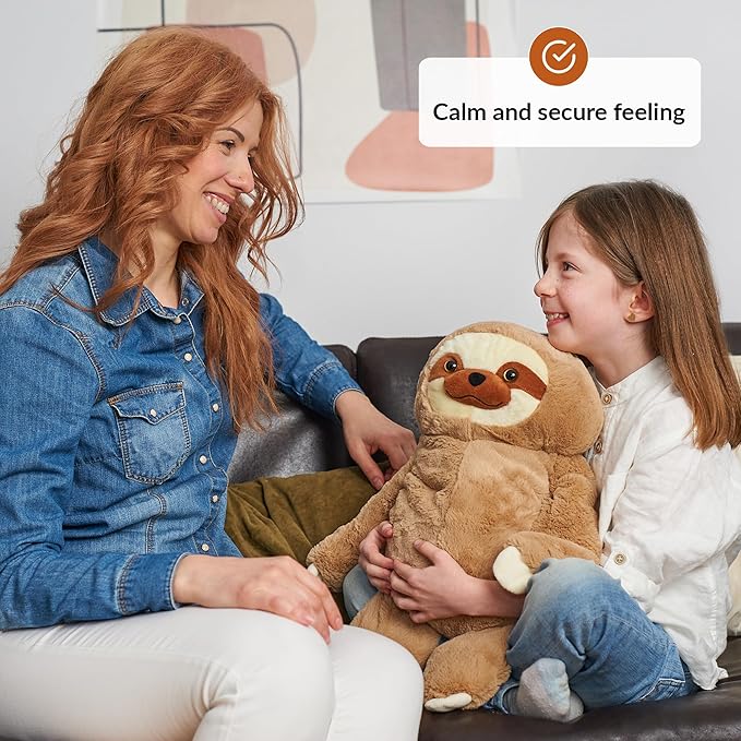 ODOXIA Big Weighted Animals for Anxiety 5lb Sloth | Stuffed Weighted Plush for Kids, Adults | Weighted Stuffed Animals | Weighted Plushies | Weighted Plushie