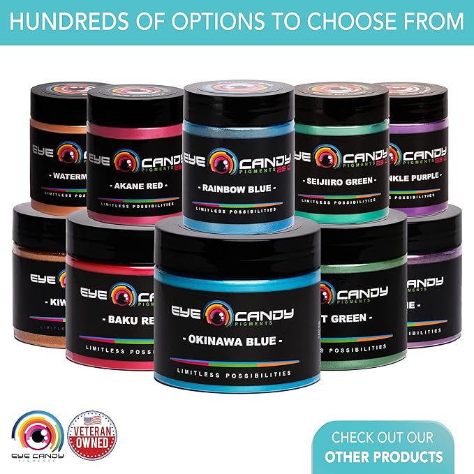 Eye Candy Pigments Premium White Mica Powder - Shoji (50gr) - for Epoxy, Resin, Soap, Paint, Woodworking, Acrylic Pouring, Bath Bombs, Fishing Lures - DIY Arts and Crafts Additive