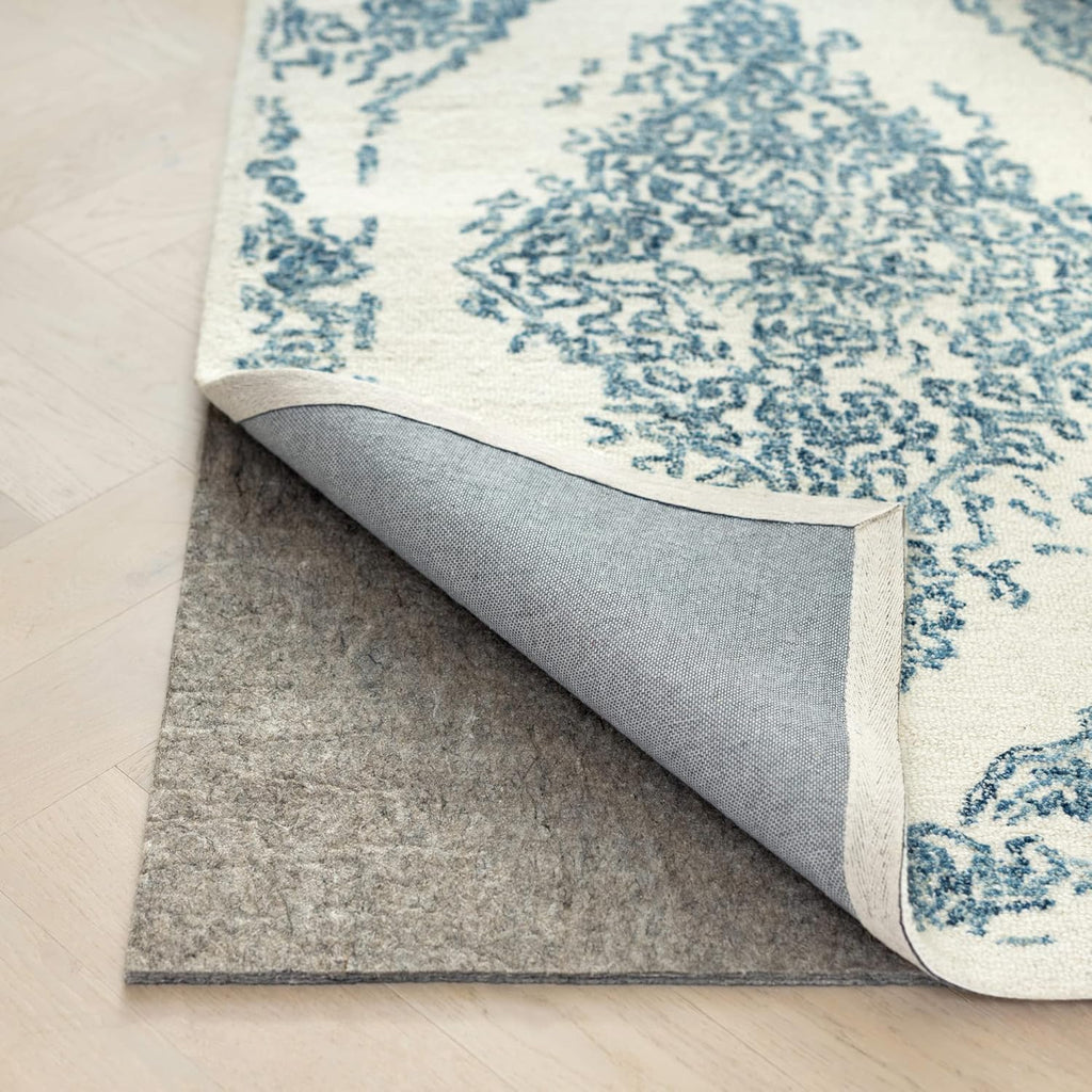 RUGPADUSA - Dual Surface - 6' Square - 3/8" Thick - Felt + Rubber - Enhanced Non-Slip Rug Pad - Adds Comfort and Protection - for Hard Surface Floors